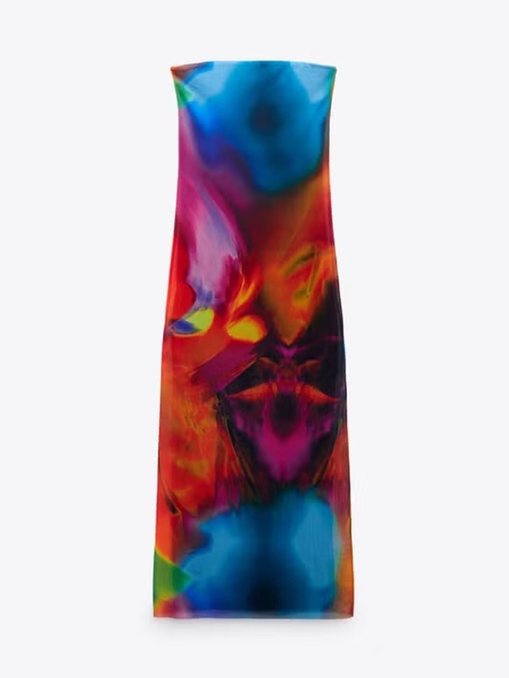 Zara Strapless Watercolor Tulle Dress